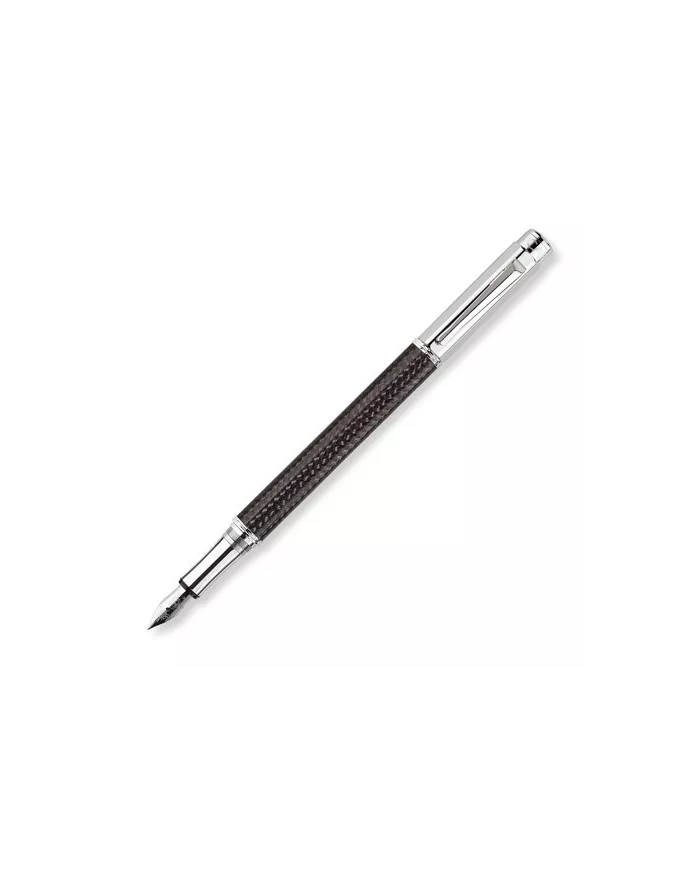 Plume Varius Carbon finition argentée rhodiée, 3 tailles de bec, F, M, B