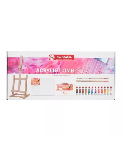 Set de peinture acrylique ArtCreation, assortiment de 13 couleurs 12 ml