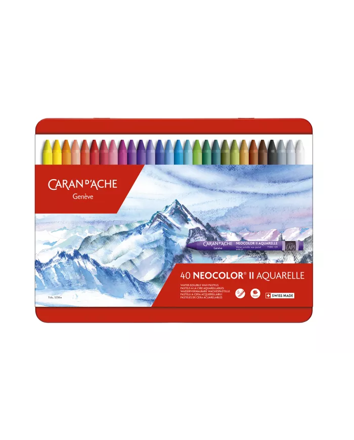 Boîte de pastels Neocolor II, 40 pièces