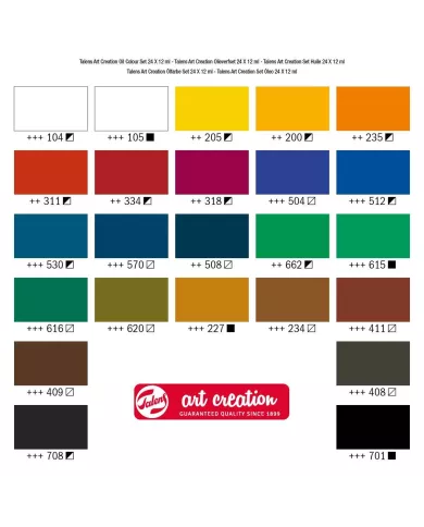 ArtCreation set de couleurs à l'huile 24x12ml