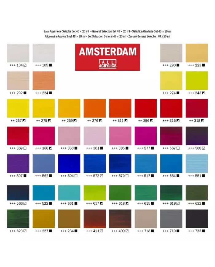 Set Masterdam acrylique 48x20ml