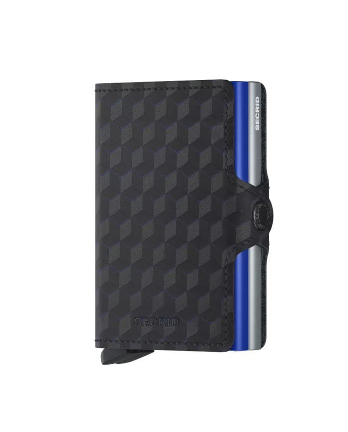 Secrid - Porte-cartes de crédit en cuir Optical Titanium Blue 