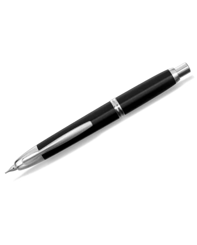 Pilot - Stylo-Plume Capless laque noir finition rhodié, 3 tailles de bec F, M, B