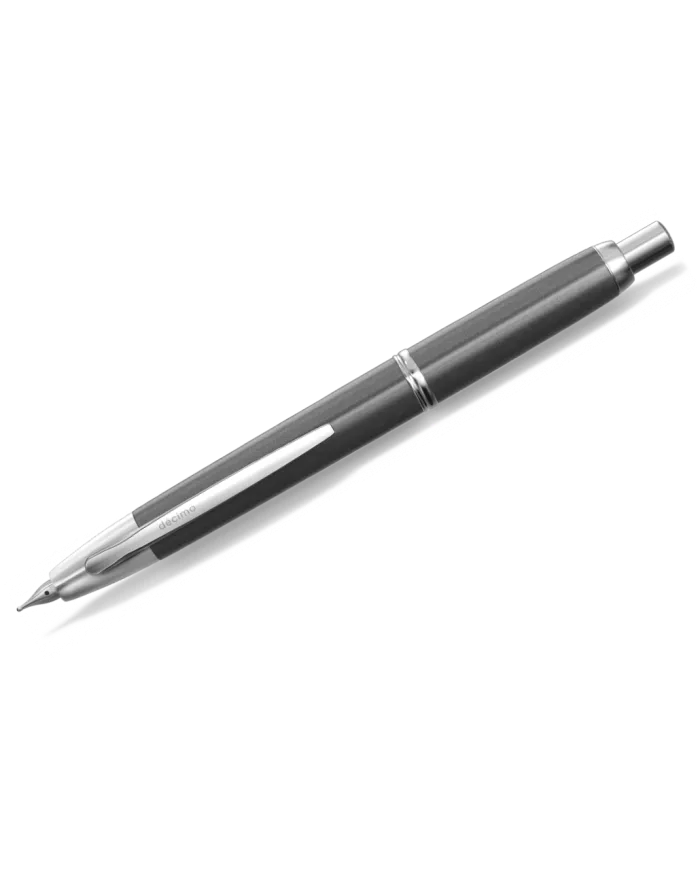 Pilot - Stylo-Plume Décimo laque gris finition rhodié, 3 tailles de bec F, M, B