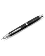 Pilot - Stylo-Plume Capless Graphite laque noir finition rhodié, 3 tailles de bec F, M, B