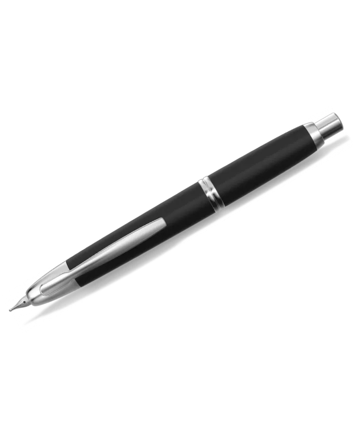 Pilot - Stylo-Plume Capless noir mat finition rhodié, 3 tailles de bec F, M, B