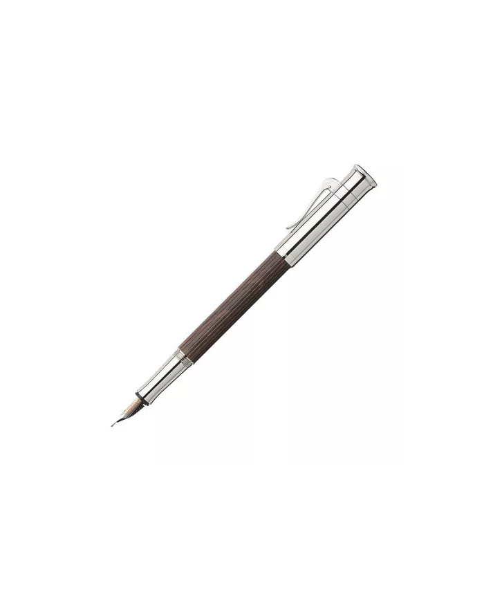 Plume Classic Bois grenadille finition plaqué platine, 3 tailles de bec F, M, B