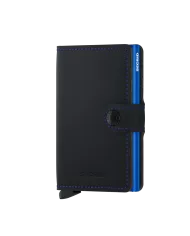 Secrid - Porte-cartes de crédit en cuir Matte Black-Blue