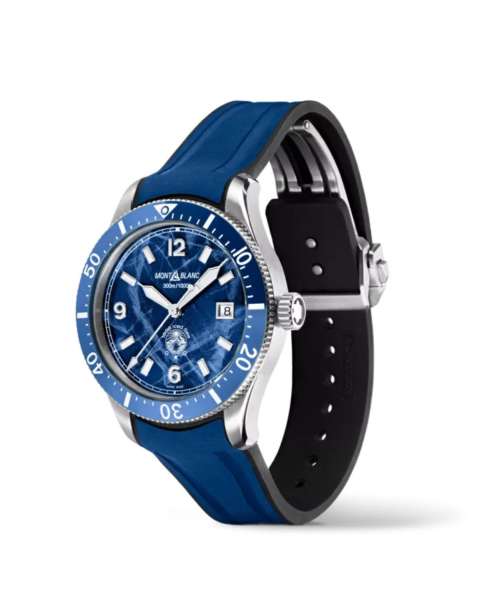 Montre Montblanc 1858 Iced Sea Automatic Date Blue