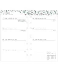 Recharge PERSONAL semaine sur 2 pages "Illustré Floral" 2026