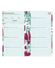 Recharge PERSONAL semaine sur 2 pages "Illustré Floral" 2026