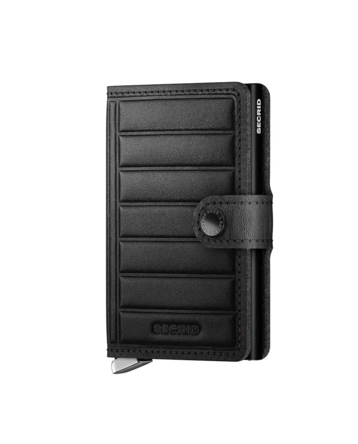 Secrid - Porte-cartes de crédit en cuir EMBOSS LINES noir