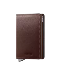 Secrid - Porte-cartes de crédit en cuir Slim DUSK brun foncé