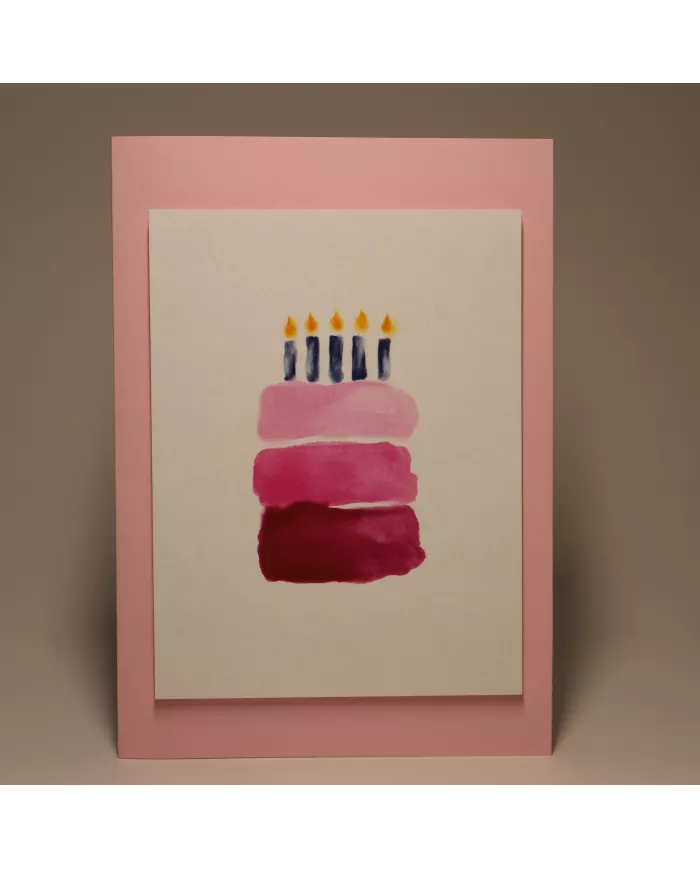 Carte A6 - Gâteau d'anniversaire