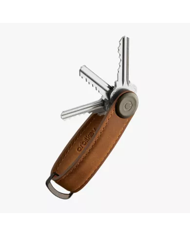 Porte-clés Orbitkey Crazy Horse Chestnut Brown/Brown