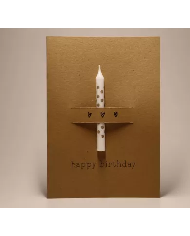 Carte A6 - Happy Birthday avec bougie