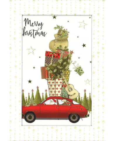 Coffret de 10 cartes de Noël Voiture