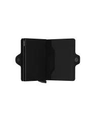 Secrid - Porte-cartes de crédit en cuir noir crisple