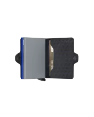 Secrid - Porte-cartes de crédit en cuir Optical Titanium Blue