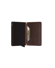 Secrid - Porte-cartes de crédit en cuir Slim Veg Espresso