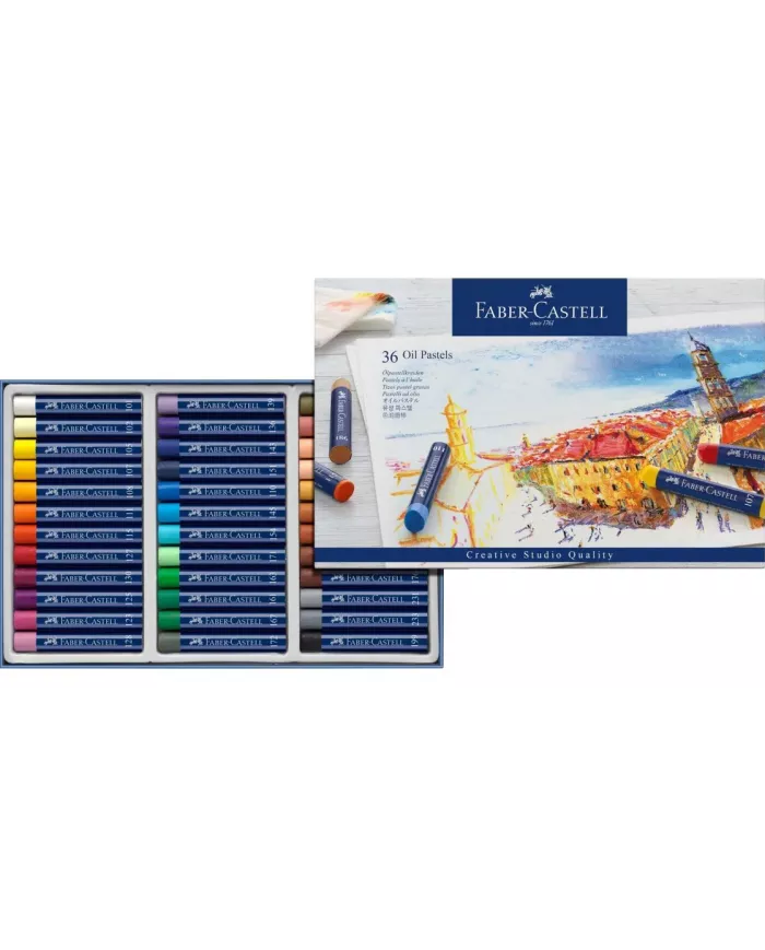 Boîte de pastels huile Faber castell, assortiment de 36 pces