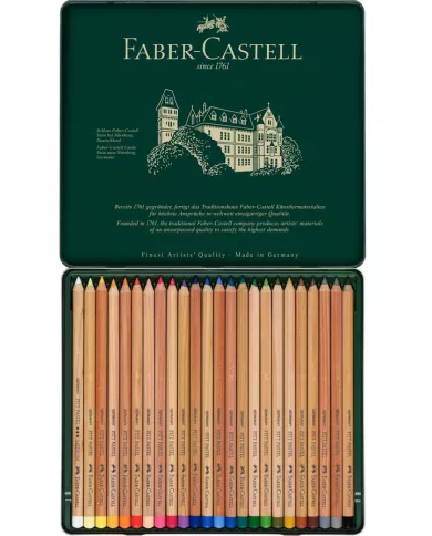 Boîte de crayons pastel Pitt Faber Castell, assortiment de 24 pces