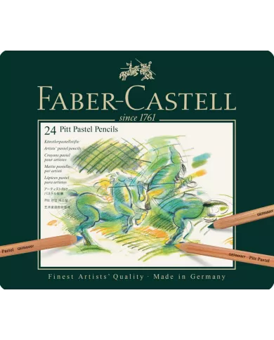 Boîte de crayons pastel Pitt Faber Castell, assortiment de 24 pces