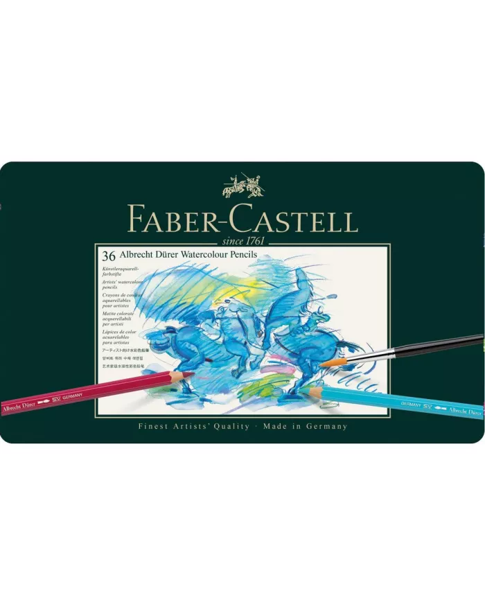 Boîte de crayons couleur aquarelle Faber-Castell 8203, assortiment de 36 pces