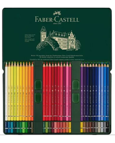 Boîte de crayons couleur aquarelle Faber-Castell, assortiment de 60 pces