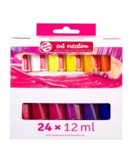 Set de peinture acrylique ArtCreation, Combi 12x12ml + accessoires