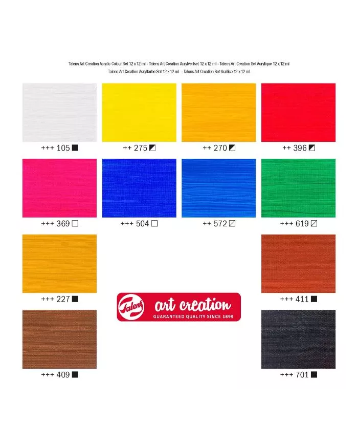 Set acrylique Art Creation 12 x 12 ml