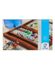 Coffret bois Aquarelle Van Gogh | 12 x 10 ml + accessoires