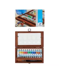 Coffret bois Aquarelle Van Gogh | 12 x 10 ml + accessoires