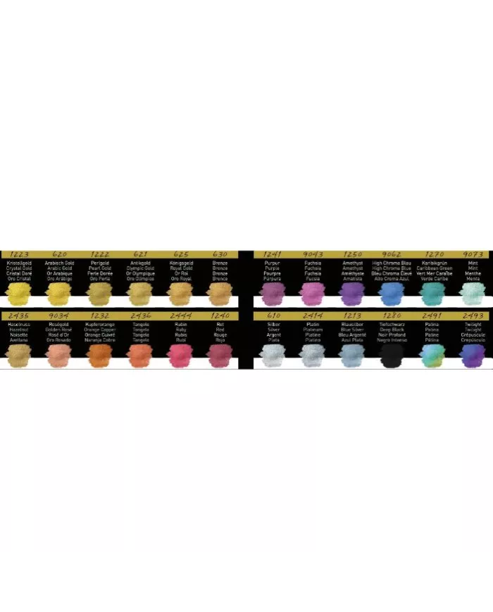Boîte Finetec Essentials | 24 couleurs nacrées Colourful