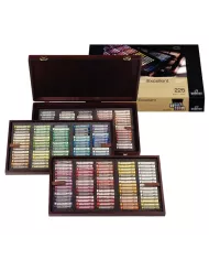 Coffret en bois Pastels tendres | 225 Pastels entiers