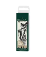 Feutre Pitt Artist Pen 199 noir  1.5/C/B/FM | 4 Feutres