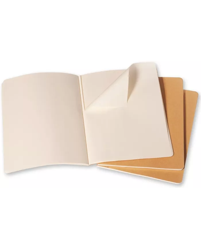 Carnet Moleskine kraft - blanco - 3 pièces