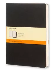 Carnet Moleskine noir - ligné - 3 pièces