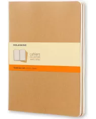 Carnet Moleskine kraft - ligné - 3 pièces