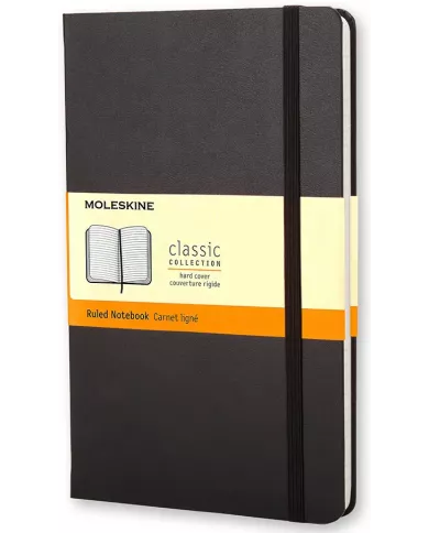 Carnet Moleskine noir - ligné - hard cover - 400 pages
