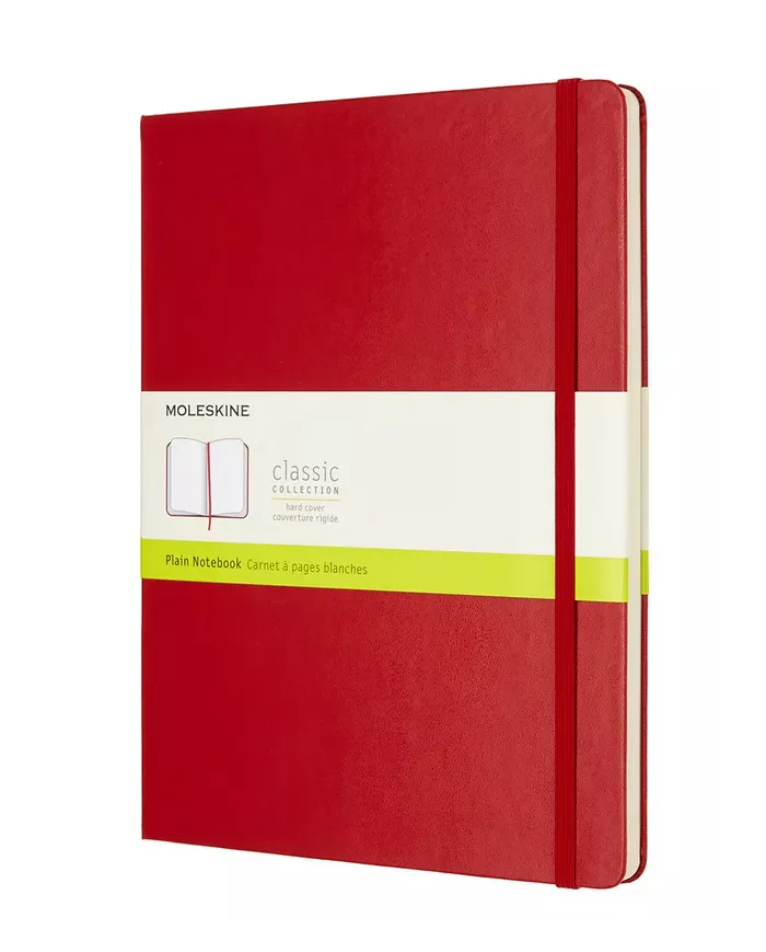 Carnet Moleskine rouge - blanco - hard cover