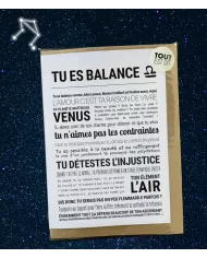 Carte Tout Est Dit "Balance"