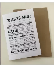 Carte Tout Est Dit "20 ans"