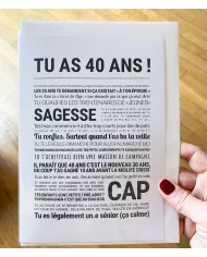 Carte Tout Est Dit "40 ans"