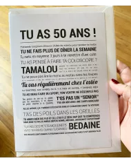 Carte Tout Est Dit "50 ans" femme