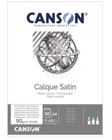 Papier calque satin Canson 90g  50flles