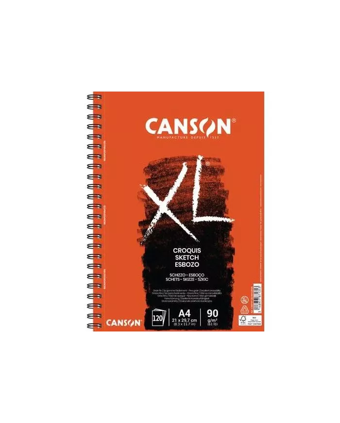 Album croquis xl spiralé Canson A5 60 feuilles 90g