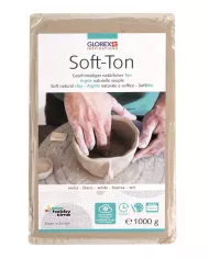 Soft-Ton, argile naturelle, terre cuite 2500g, séche à l'air