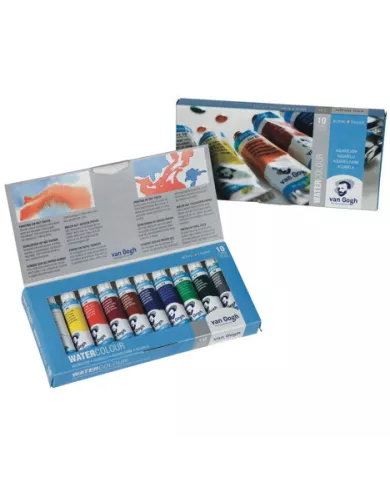 Boîte d'aquarelle Van Gogh assortiment de 10 couleurs