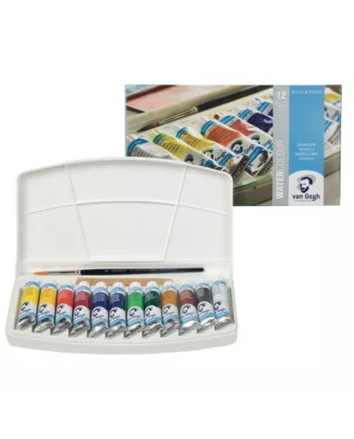 Boîte d'aquarelle Van Gogh assortiment de 12 couleurs